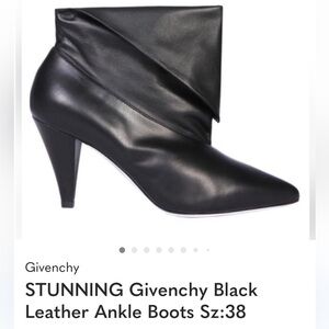 SEXY Givenchy Sleek Black Ankle Booties Sz:38